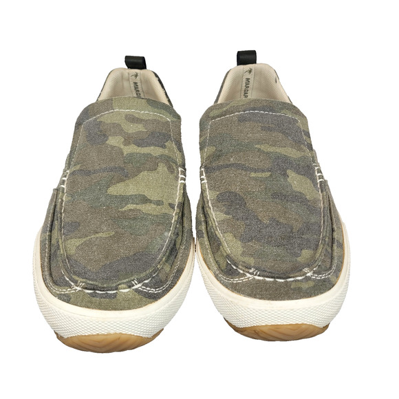Margaritaville Mens 10.5 Barbados Slip On Camo Canvas Boat Deck Shoes Beachy D8 - Picture 1 of 12